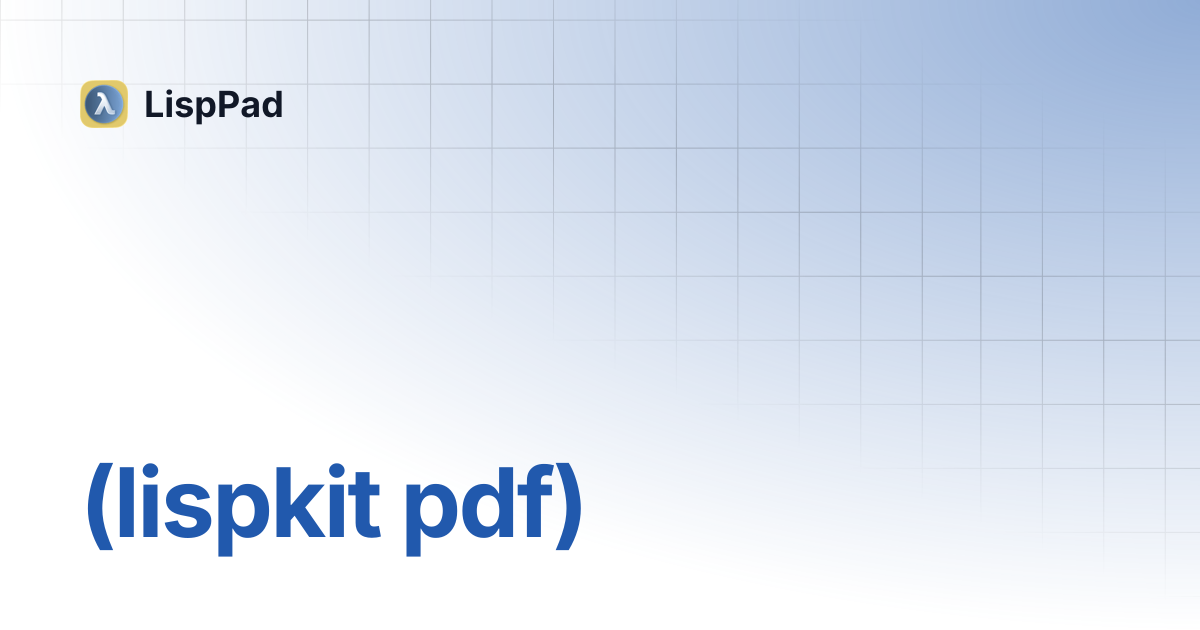 (lispkit pdf) | LispPad