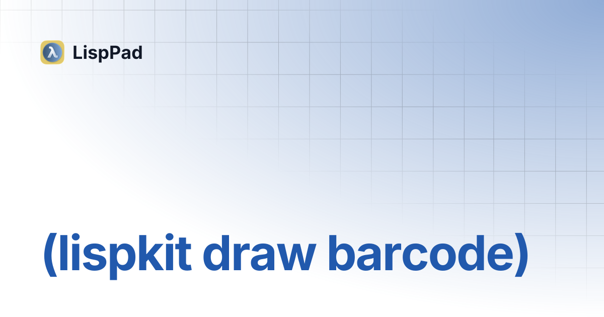 (lispkit draw barcode) | LispPad