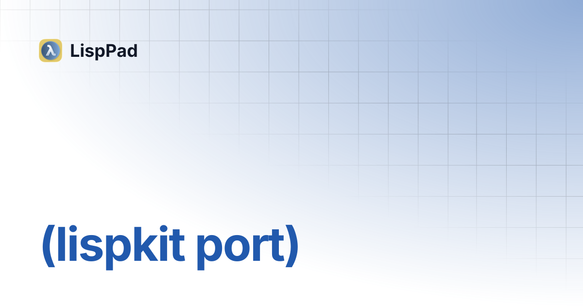 (lispkit port) | LispPad